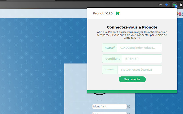 Pronotif from Chrome web store to be run with OffiDocs Chromium online Pronotif from Chrome web store to be run with OffiDocs Chromium online