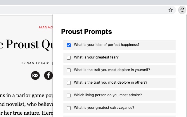 Proust Prompts from Chrome web store to be run with OffiDocs Chromium online Proust Prompts from Chrome web store to be run with OffiDocs Chromium online