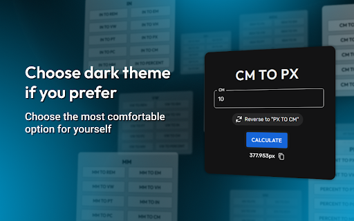 PX to CM from Chrome web store to be run with OffiDocs Chromium online PX to CM from Chrome web store to be run with OffiDocs Chromium online
