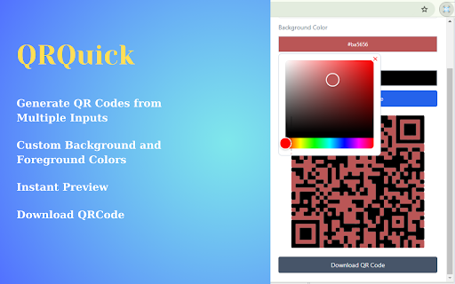 QRQuick from Chrome web store to be run with OffiDocs Chromium online QRQuick from Chrome web store to be run with OffiDocs Chromium online