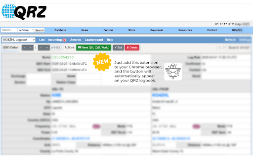 QSLWorld Integration from Chrome web store to be run with OffiDocs Chromium online QSLWorld Integration from Chrome web store to be run with OffiDocs Chromium online