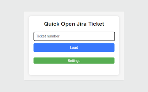 Quick Open Jira Ticket from Chrome web store to be run with OffiDocs Chromium online Quick Open Jira Ticket from Chrome web store to be run with OffiDocs Chromium online