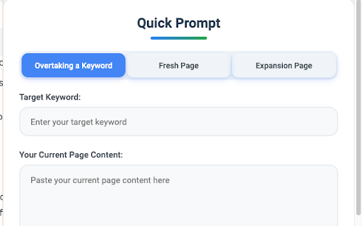 QuickPrompt from Chrome web store to be run with OffiDocs Chromium online QuickPrompt from Chrome web store to be run with OffiDocs Chromium online