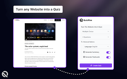 QuizRise | AI assistant for educators and learners. from Chrome web store to be run with OffiDocs Chromium online QuizRise | AI assistant for educators and learners. from Chrome web store to be run with OffiDocs Chromium online