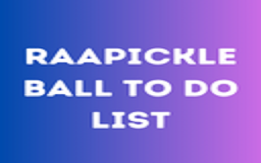 Raapickle ball To Do List from Chrome web store to be run with OffiDocs Chromium online Raapickle ball To Do List from Chrome web store to be run with OffiDocs Chromium online