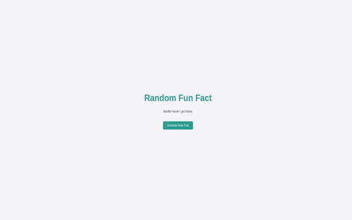 Random Fun Fact Generator from Chrome web store to be run with OffiDocs Chromium online Random Fun Fact Generator from Chrome web store to be run with OffiDocs Chromium online