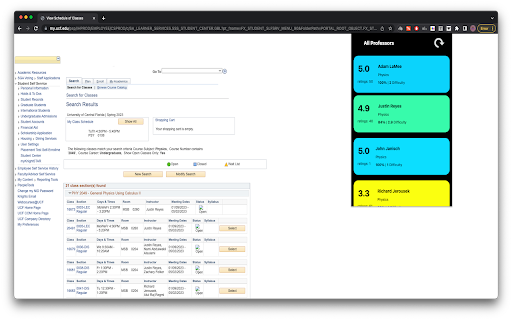 RateMyUCFProfessor from Chrome web store to be run with OffiDocs Chromium online RateMyUCFProfessor from Chrome web store to be run with OffiDocs Chromium online
