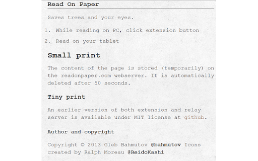 Read On Paper from Chrome web store to be run with OffiDocs Chromium online Read On Paper from Chrome web store to be run with OffiDocs Chromium online