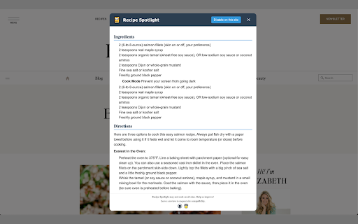 Recipe Spotlight from Chrome web store to be run with OffiDocs Chromium online Recipe Spotlight from Chrome web store to be run with OffiDocs Chromium online