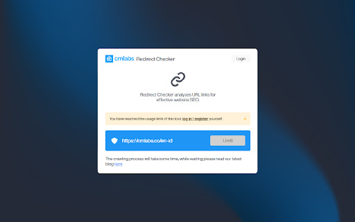Redirect Chain Checker cmlabs SEO Tools from Chrome web store to be run with OffiDocs Chromium online Redirect Chain Checker cmlabs SEO Tools from Chrome web store to be run with OffiDocs Chromium online