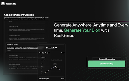 ReelGen Extension from Chrome web store to be run with OffiDocs Chromium online ReelGen Extension from Chrome web store to be run with OffiDocs Chromium online