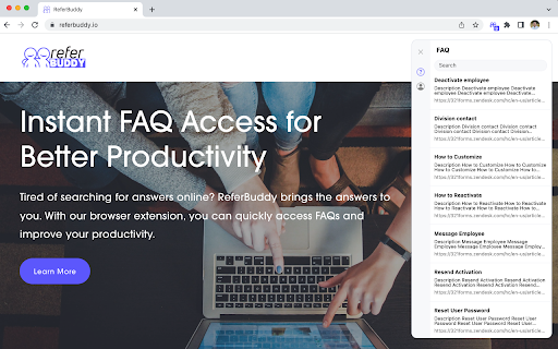 ReferBuddy from Chrome web store to be run with OffiDocs Chromium online ReferBuddy from Chrome web store to be run with OffiDocs Chromium online