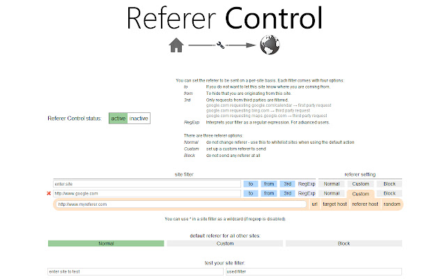 Referer Control from Chrome web store to be run with OffiDocs Chromium online Referer Control from Chrome web store to be run with OffiDocs Chromium online