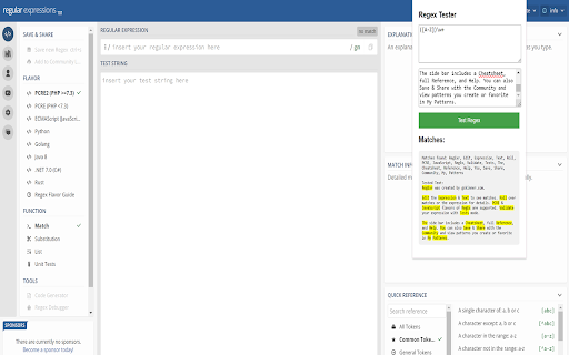 Regex101 from Chrome web store to be run with OffiDocs Chromium online Regex101 from Chrome web store to be run with OffiDocs Chromium online