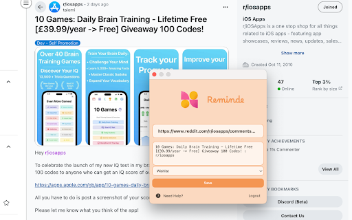 Reminde from Chrome web store to be run with OffiDocs Chromium online Reminde from Chrome web store to be run with OffiDocs Chromium online