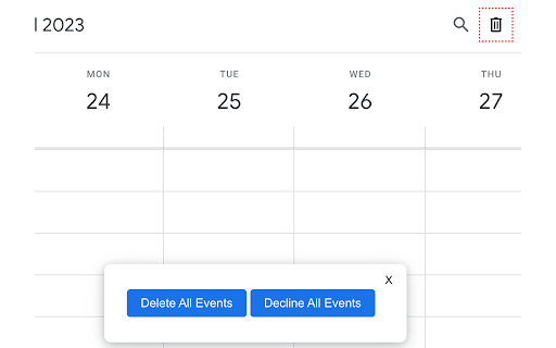 Remove all your Google Calendar Events from Chrome web store to be run with OffiDocs Chromium online Remove all your Google Calendar Events from Chrome web store to be run with OffiDocs Chromium online