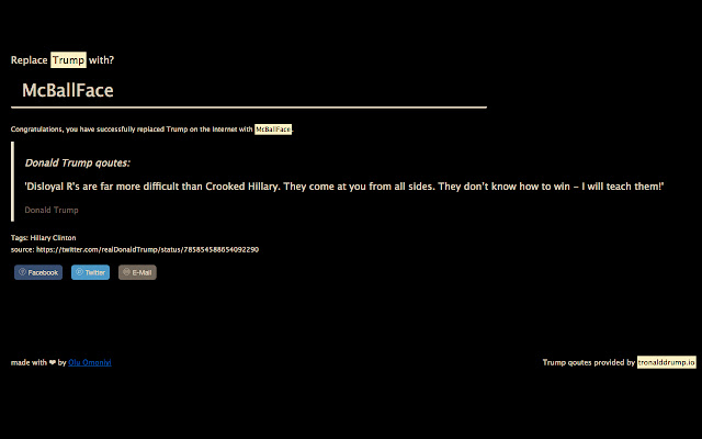 Replace Trump from Chrome web store to be run with OffiDocs Chromium online Replace Trump from Chrome web store to be run with OffiDocs Chromium online