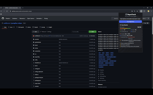 RepoCheck from Chrome web store to be run with OffiDocs Chromium online RepoCheck from Chrome web store to be run with OffiDocs Chromium online