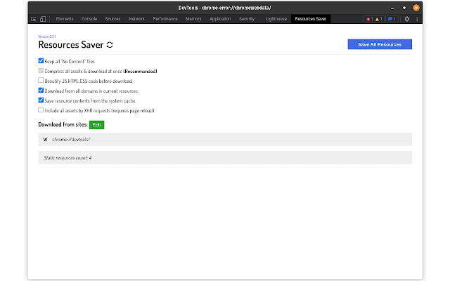 Resources Saver from Chrome web store to be run with OffiDocs Chromium online Resources Saver from Chrome web store to be run with OffiDocs Chromium online