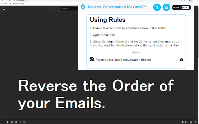 Reverse Conversation for Gmail™ from Chrome web store to be run with OffiDocs Chromium online Reverse Conversation for Gmail™ from Chrome web store to be run with OffiDocs Chromium online