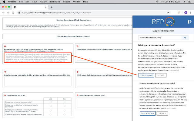 RFP360 Knowledge Management Extension from Chrome web store to be run with OffiDocs Chromium online RFP360 Knowledge Management Extension from Chrome web store to be run with OffiDocs Chromium online