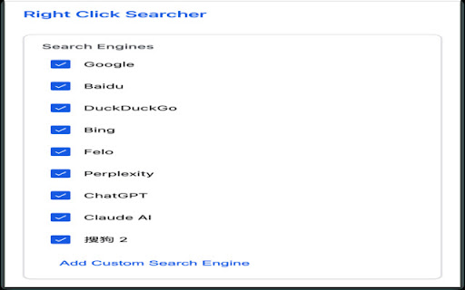Right Click Searcher from Chrome web store to be run with OffiDocs Chromium online Right Click Searcher from Chrome web store to be run with OffiDocs Chromium online