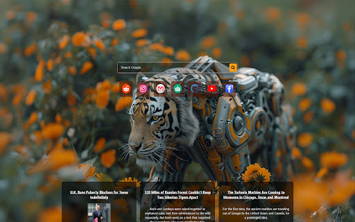 robot tiger from Chrome web store to be run with OffiDocs Chromium online robot tiger from Chrome web store to be run with OffiDocs Chromium online