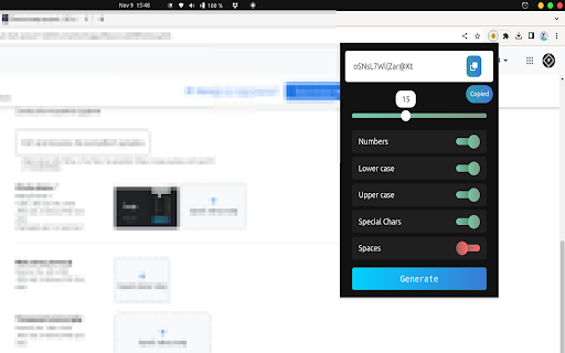 Safe Password Generator from Chrome web store to be run with OffiDocs Chromium online Safe Password Generator from Chrome web store to be run with OffiDocs Chromium online