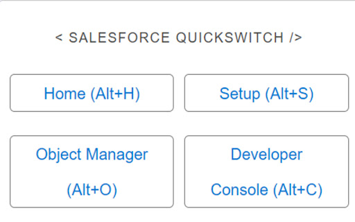 Salesforce QuickSwitch from Chrome web store to be run with OffiDocs Chromium online Salesforce QuickSwitch from Chrome web store to be run with OffiDocs Chromium online