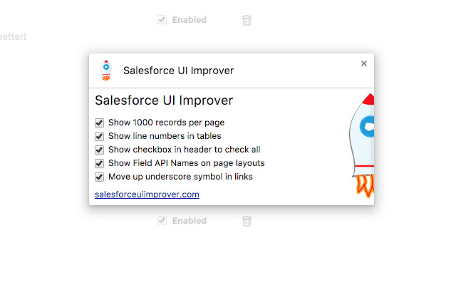 Salesforce UI Improver from Chrome web store to be run with OffiDocs Chromium online Salesforce UI Improver from Chrome web store to be run with OffiDocs Chromium online
