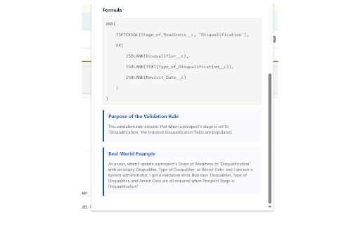 Salesforce Validation Doc Generator from Chrome web store to be run with OffiDocs Chromium online Salesforce Validation Doc Generator from Chrome web store to be run with OffiDocs Chromium online