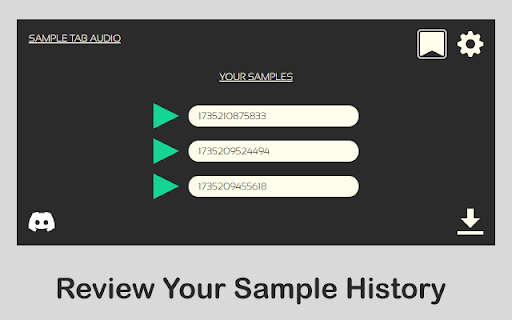 Sample Tab Audio from Chrome web store to be run with OffiDocs Chromium online Sample Tab Audio from Chrome web store to be run with OffiDocs Chromium online