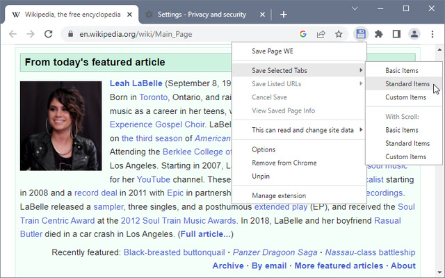 Save Page WE from Chrome web store to be run with OffiDocs Chromium online Save Page WE from Chrome web store to be run with OffiDocs Chromium online