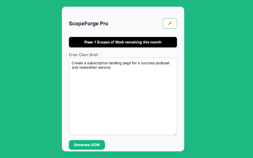 ScopeForge Pro from Chrome web store to be run with OffiDocs Chromium online ScopeForge Pro from Chrome web store to be run with OffiDocs Chromium online