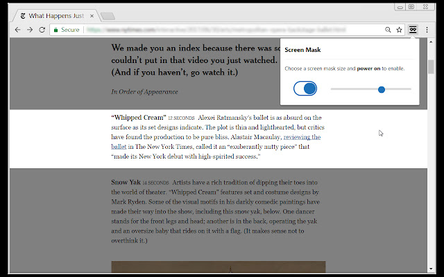 Screen Mask from Chrome web store to be run with OffiDocs Chromium online Screen Mask from Chrome web store to be run with OffiDocs Chromium online