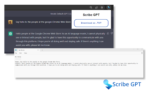 Scribe GPT from Chrome web store to be run with OffiDocs Chromium online Scribe GPT from Chrome web store to be run with OffiDocs Chromium online