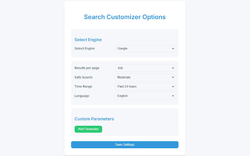 Search Customizer from Chrome web store to be run with OffiDocs Chromium online Search Customizer from Chrome web store to be run with OffiDocs Chromium online