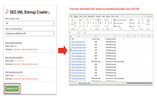 SEO XML Sitemap Crawler (Status Code Canonical Tag) from Chrome web store to be run with OffiDocs Chromium online SEO XML Sitemap Crawler (Status Code Canonical Tag) from Chrome web store to be run with OffiDocs Chromium online