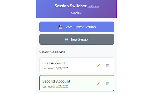 Session Switcher from Chrome web store to be run with OffiDocs Chromium online Session Switcher from Chrome web store to be run with OffiDocs Chromium online