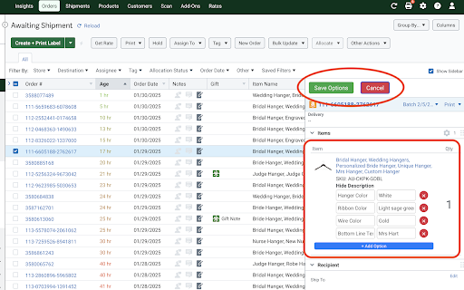 ShipStation Item Options Editor from Chrome web store to be run with OffiDocs Chromium online ShipStation Item Options Editor from Chrome web store to be run with OffiDocs Chromium online