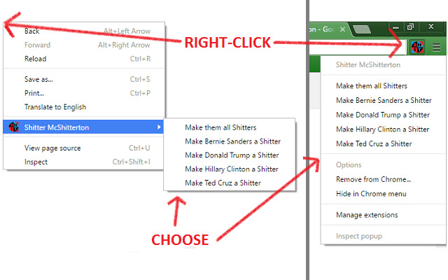 Shitter McShitterton from Chrome web store to be run with OffiDocs Chromium online Shitter McShitterton from Chrome web store to be run with OffiDocs Chromium online