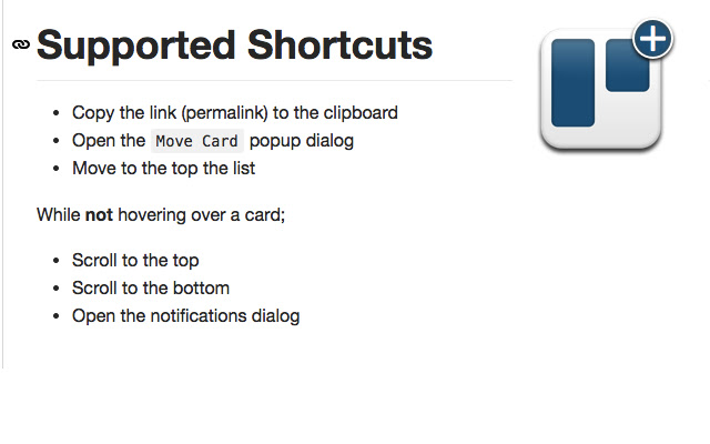 Shortcuts for Trello from Chrome web store to be run with OffiDocs Chromium online Shortcuts for Trello from Chrome web store to be run with OffiDocs Chromium online