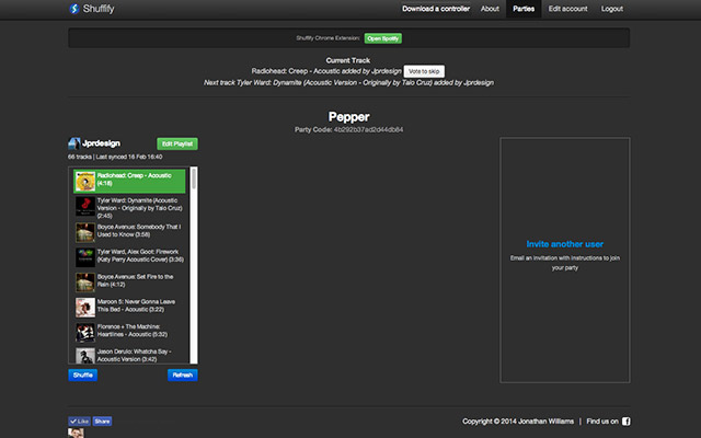 Shuffify Controller from Chrome web store to be run with OffiDocs Chromium online Shuffify Controller from Chrome web store to be run with OffiDocs Chromium online