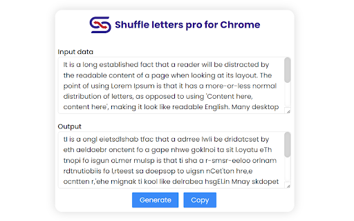 Shuffle letters pro for chrome from Chrome web store to be run with OffiDocs Chromium online Shuffle letters pro for chrome from Chrome web store to be run with OffiDocs Chromium online