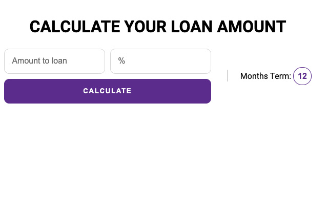 Simple Loan Calculator  from Chrome web store to be run with OffiDocs Chromium online