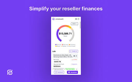 SimpleSellr Automatic eBay Spreadsheet from Chrome web store to be run with OffiDocs Chromium online SimpleSellr Automatic eBay Spreadsheet from Chrome web store to be run with OffiDocs Chromium online