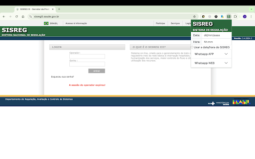 SISREG Whatsapp from Chrome web store to be run with OffiDocs Chromium online SISREG Whatsapp from Chrome web store to be run with OffiDocs Chromium online