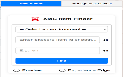 Sitecore XM Cloud Item Finder from Chrome web store to be run with OffiDocs Chromium online Sitecore XM Cloud Item Finder from Chrome web store to be run with OffiDocs Chromium online