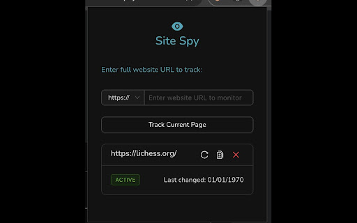 Site Spy Monitor from Chrome web store to be run with OffiDocs Chromium online Site Spy Monitor from Chrome web store to be run with OffiDocs Chromium online