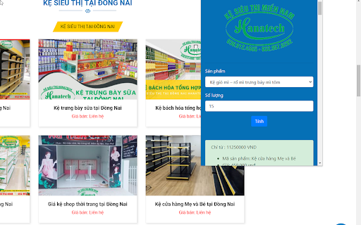 Siêu thị miền Nam Hanatech from Chrome web store to be run with OffiDocs Chromium online Siêu thị miền Nam Hanatech from Chrome web store to be run with OffiDocs Chromium online